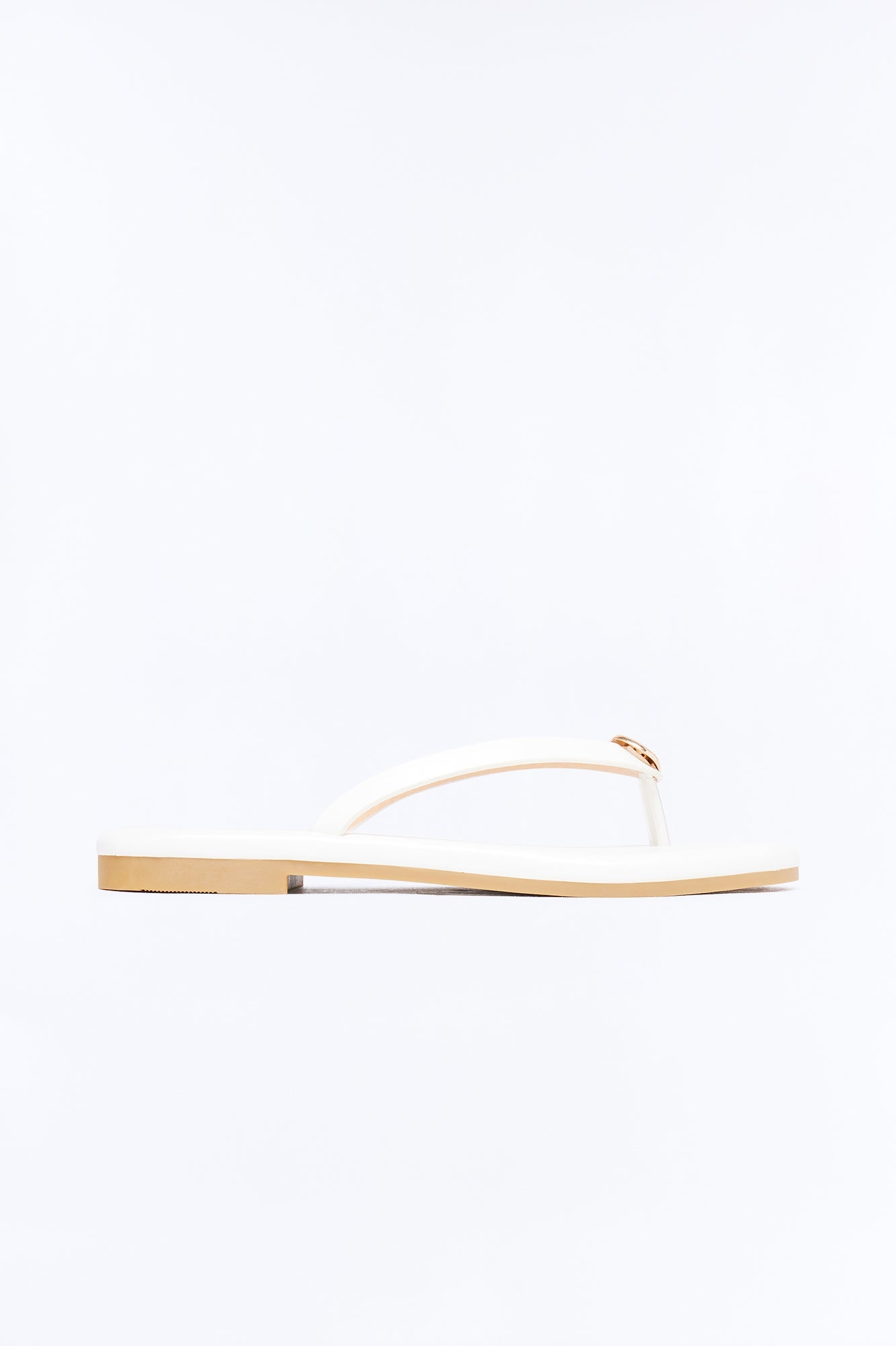 Kacee Stud Flip Flops - White