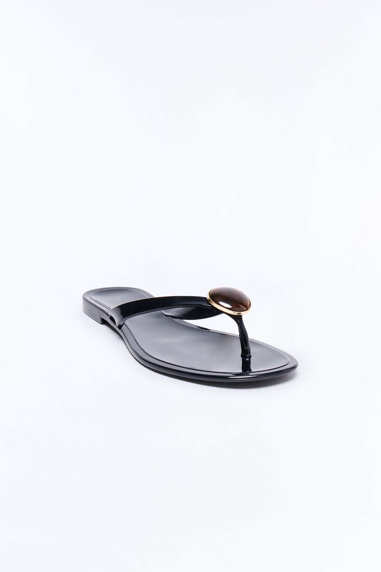 Maison Jelly Jewel Flip Flops - Black