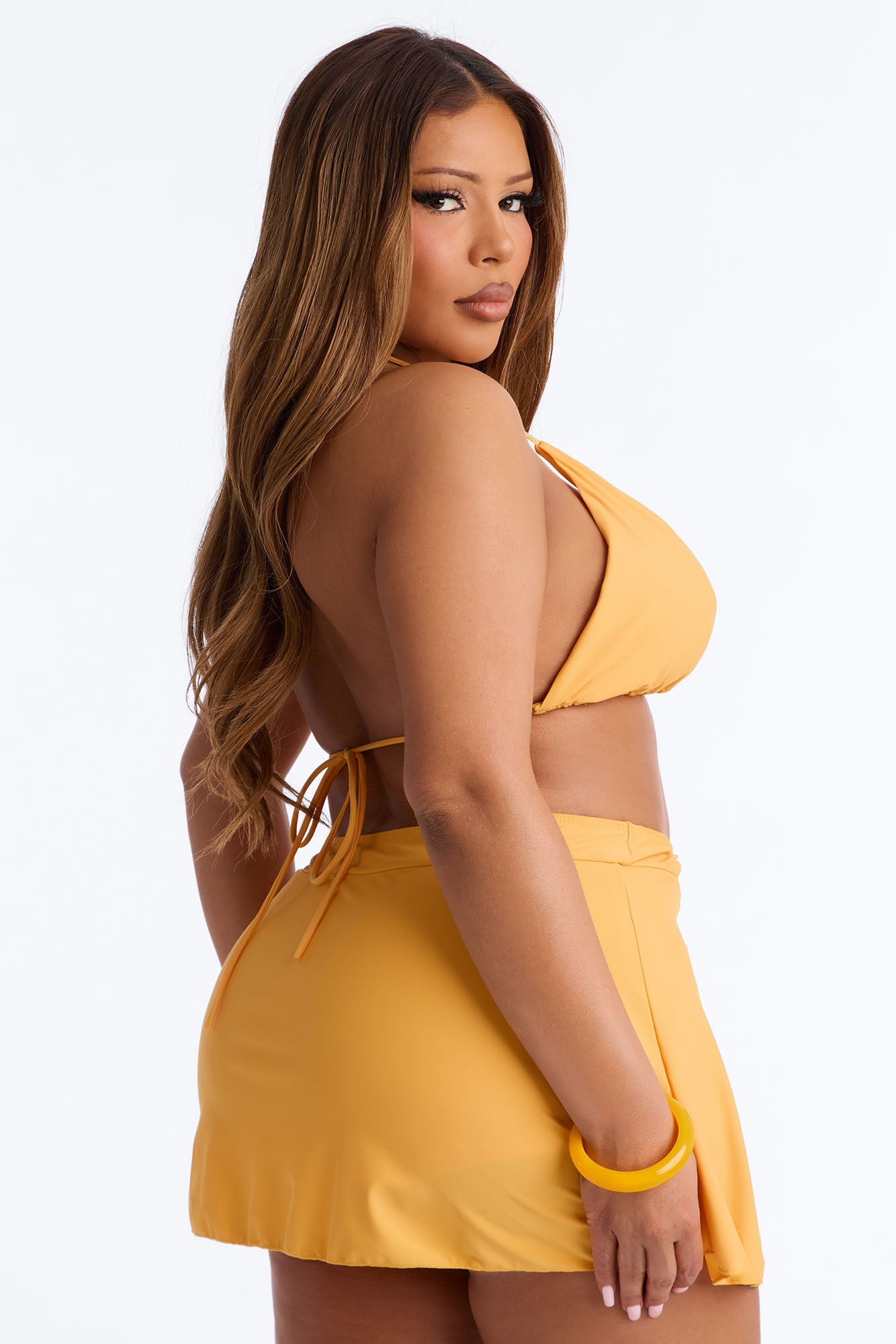 Heat Winds Skort 2 Piece Bikini - Yellow