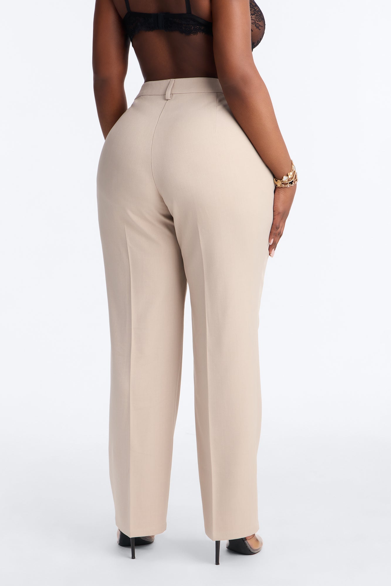 Alani Straight Leg Trouser - Stone