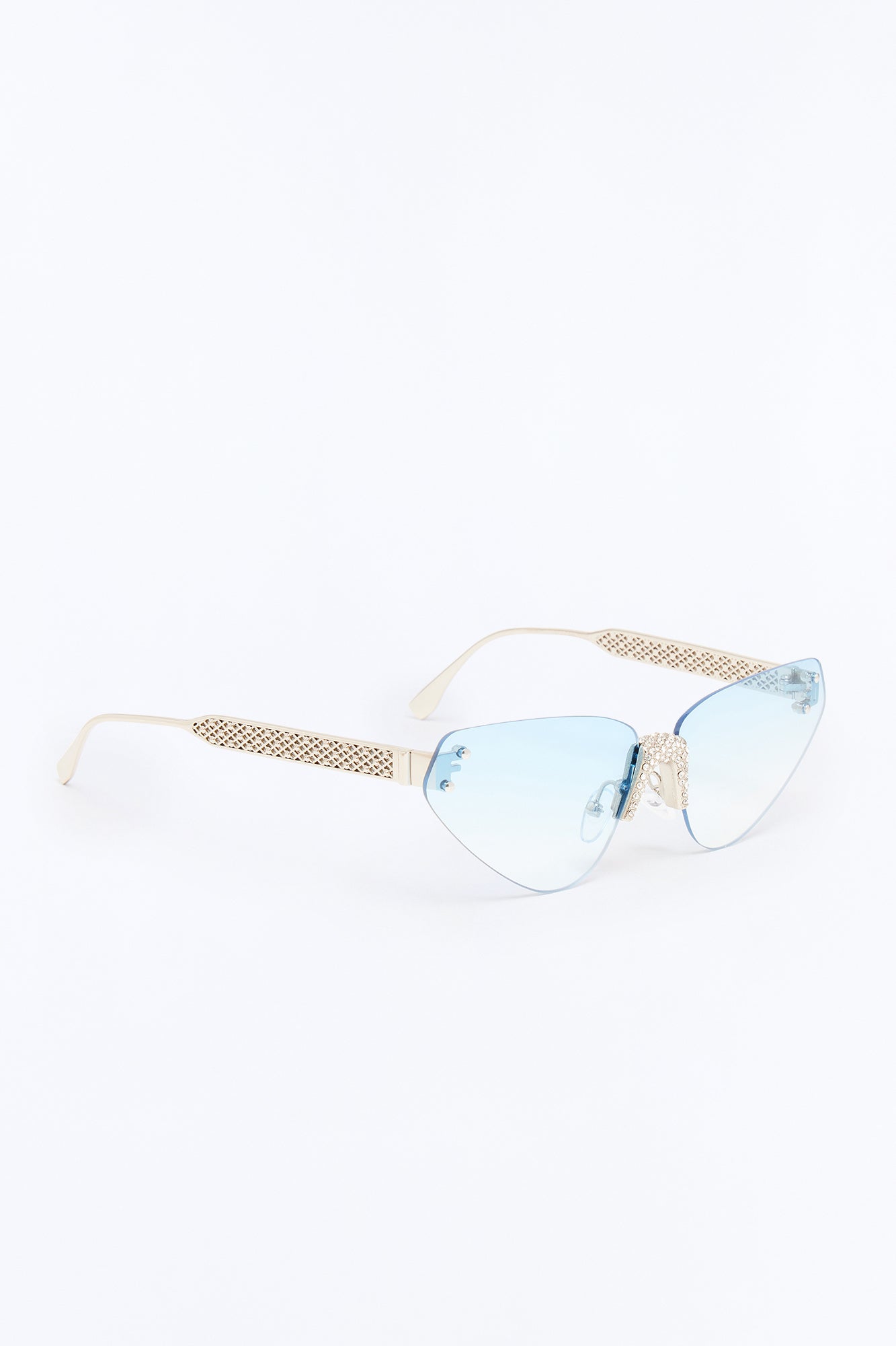 Crystal Clear Skye Sunglasses - Silver/Blue