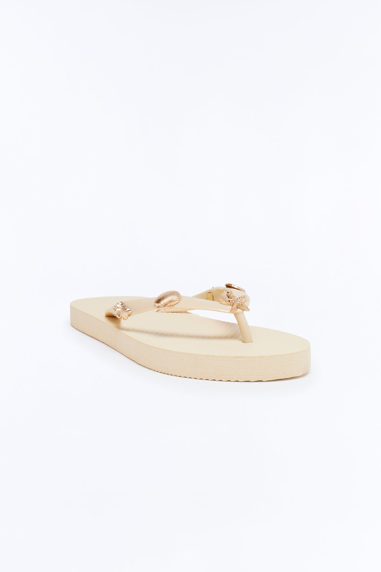 Beachy Hardware Flip Flops - Sand