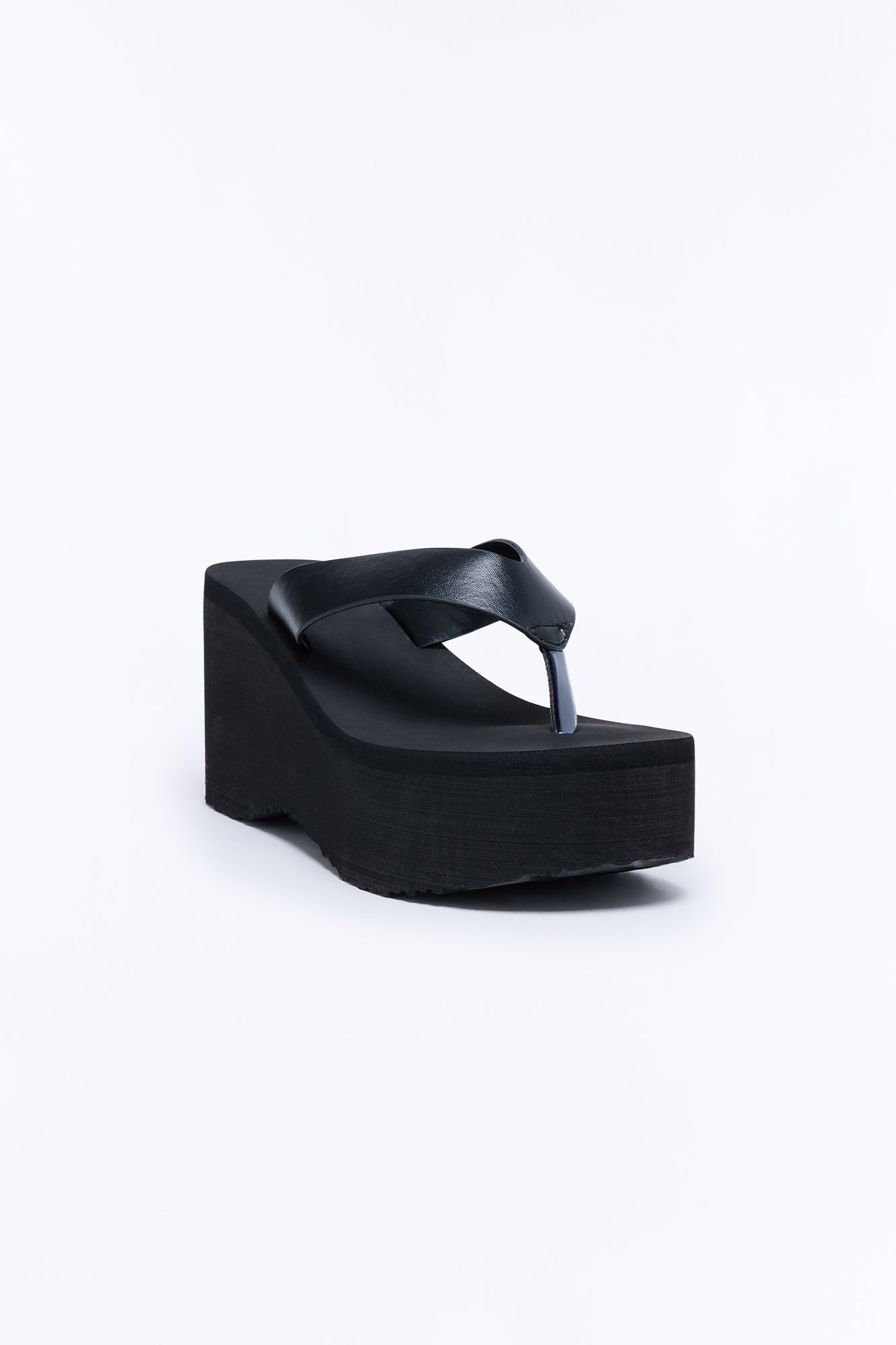 Poolside Thong Wedges - Black