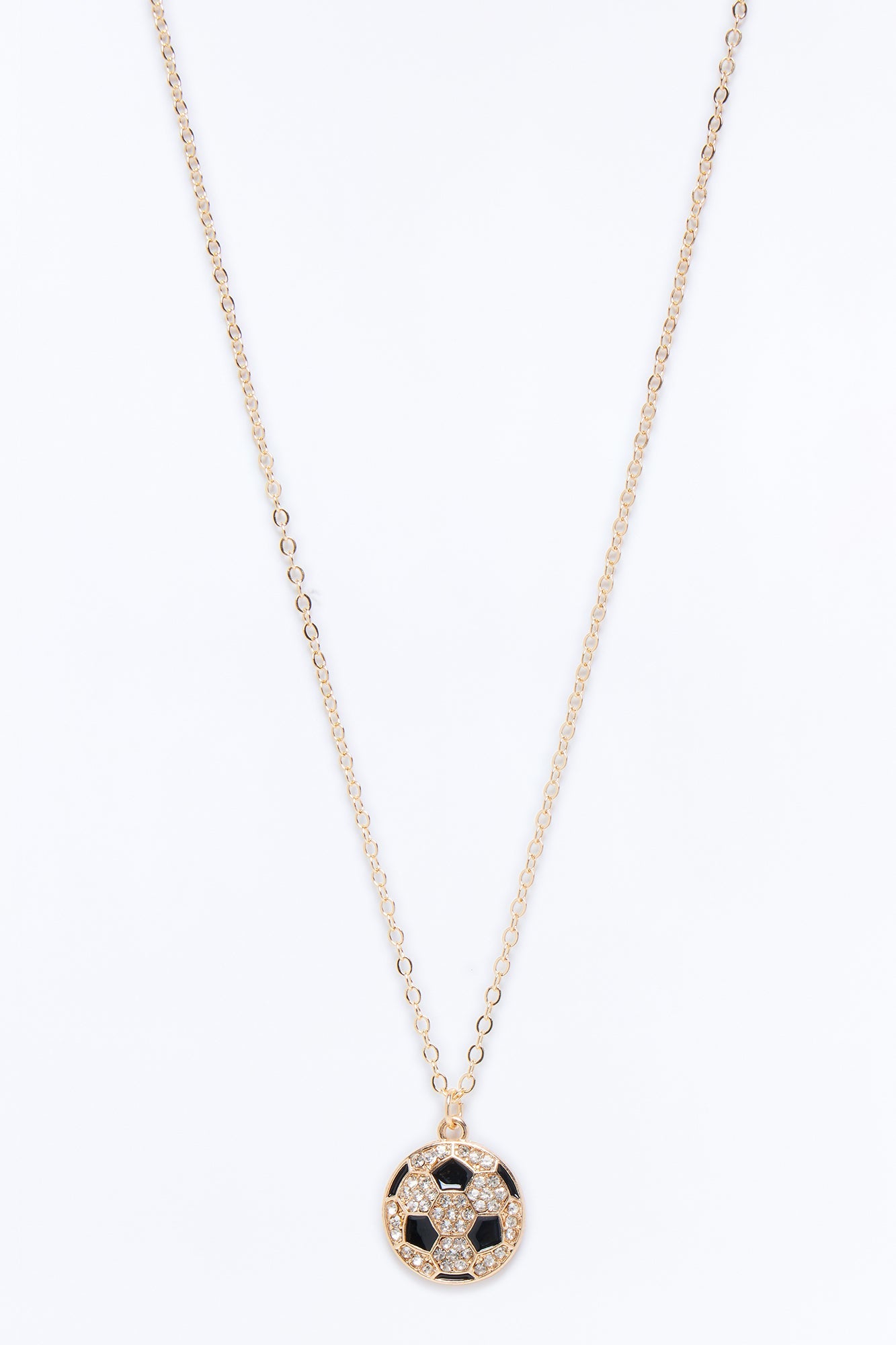 Soccer Mami Necklace - Black/Gold