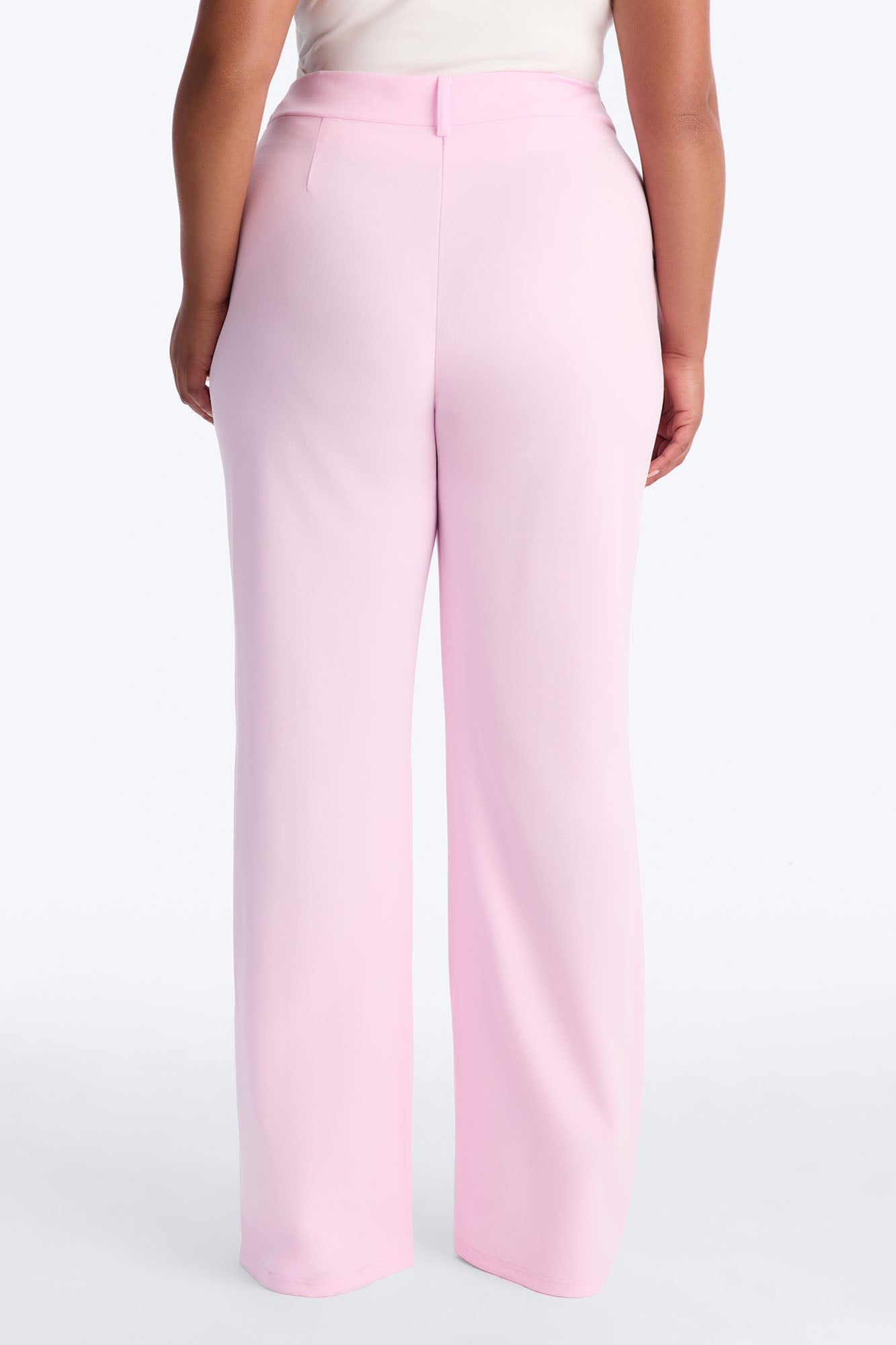 Heidi Wide Leg Trouser Pant - Light Pink