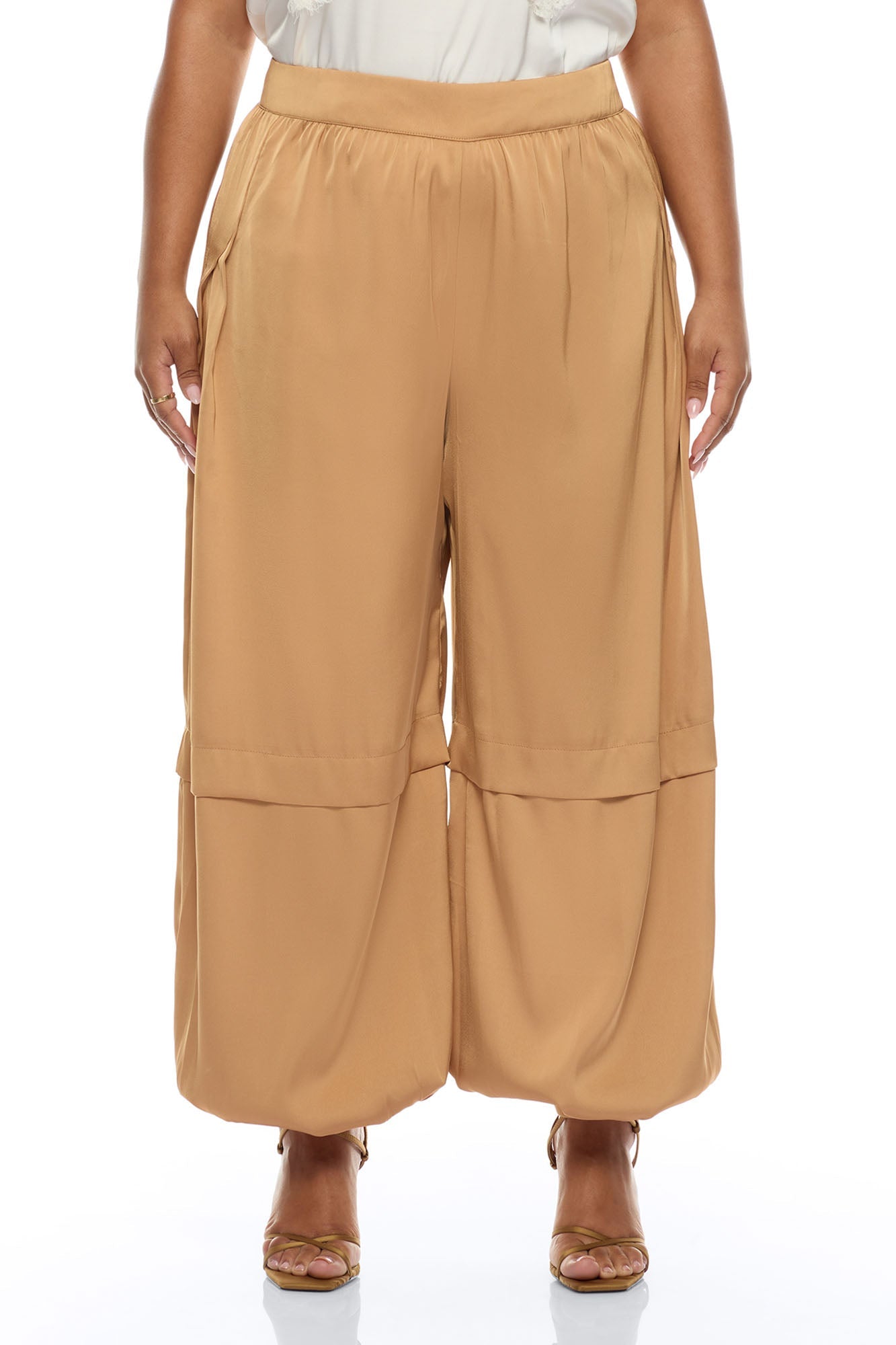 Cathryn Satin Balloon Pant - Gold