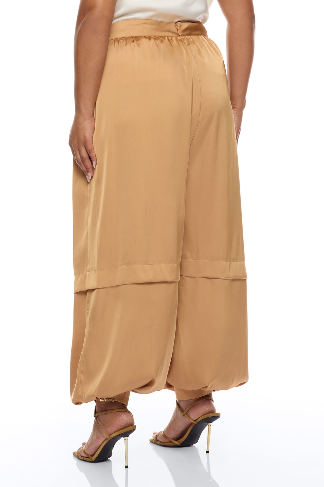Cathryn Satin Balloon Pant - Gold