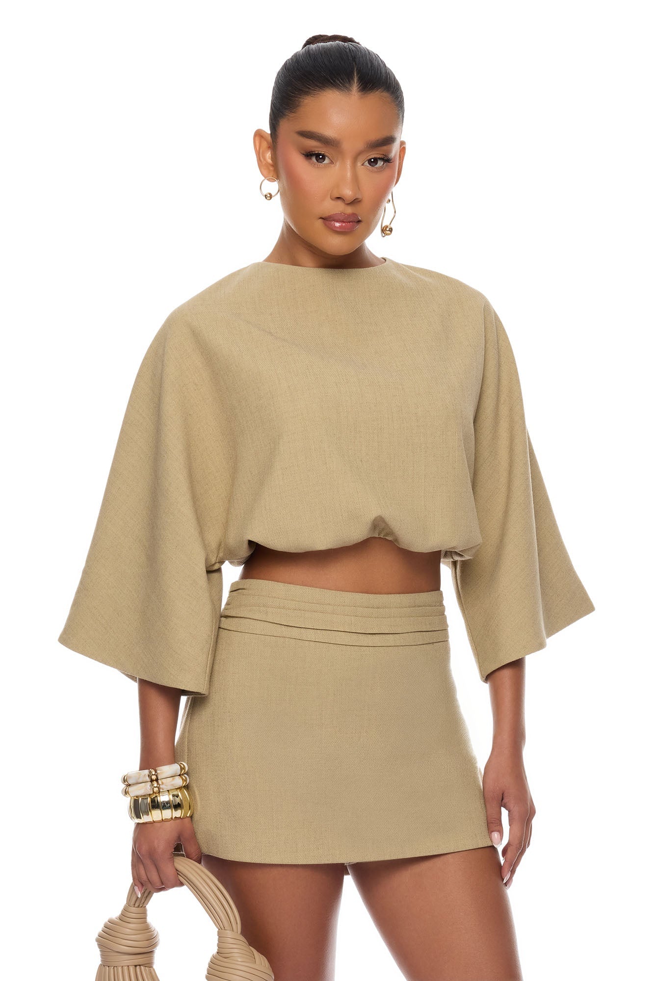 Zelara Skort Set - Khaki