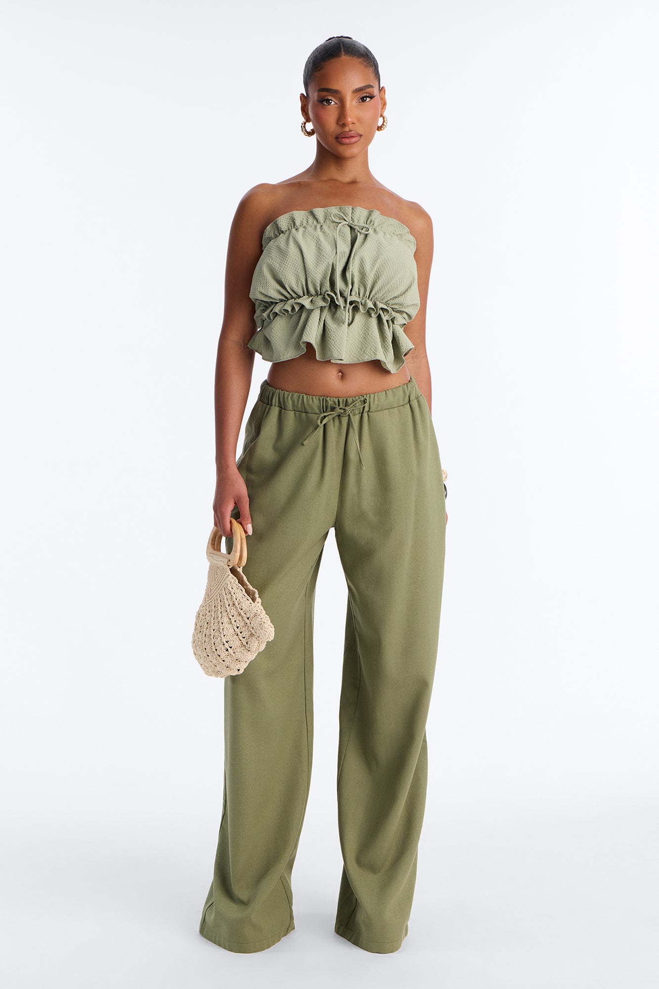 Beach Walks Linen Pant - Olive