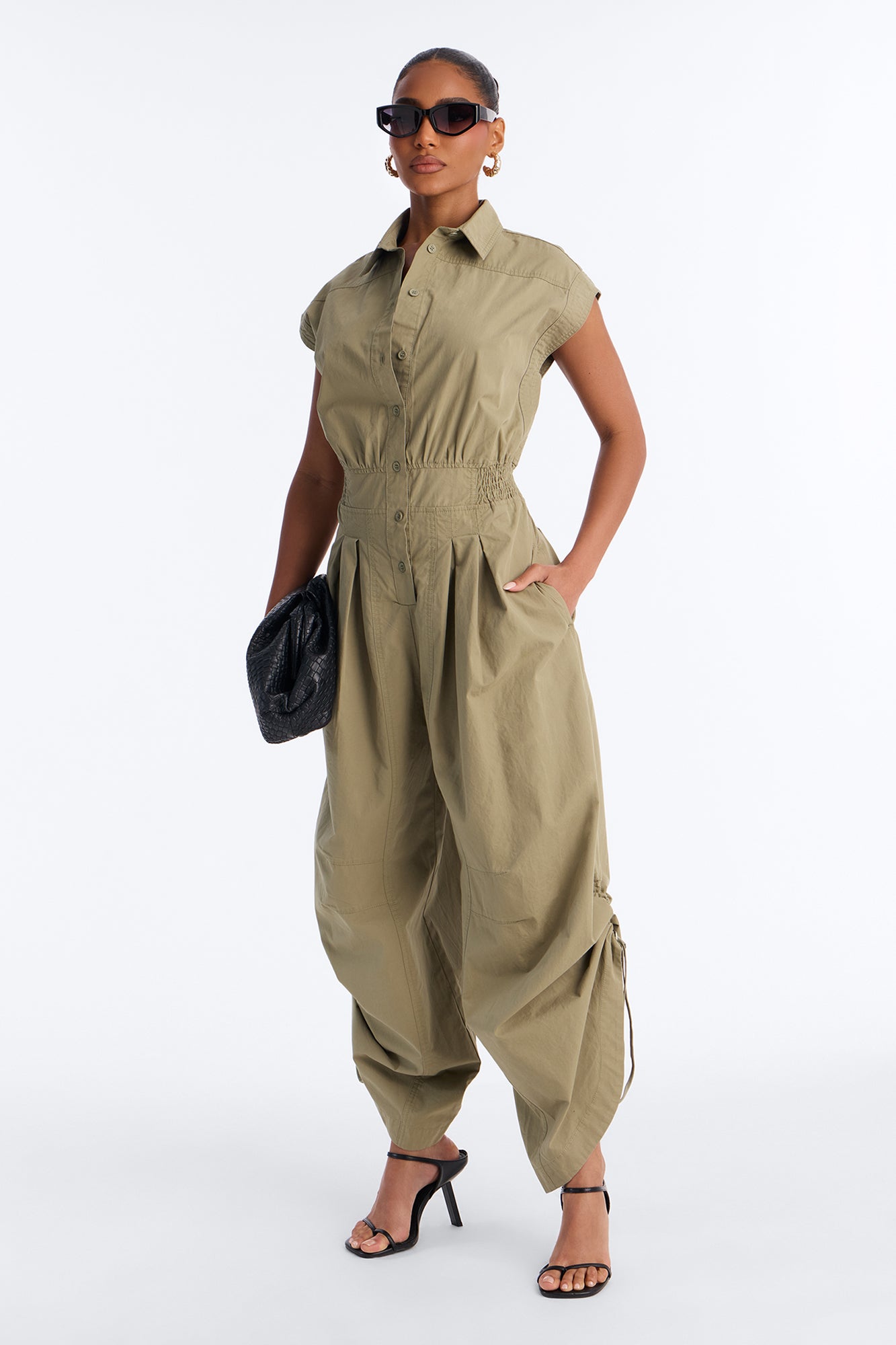 City Moment Jogger Jumpsuit - Olive