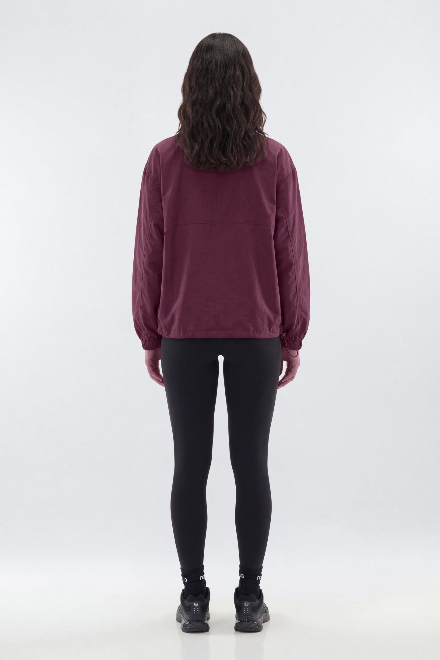 CoreNylon Mock Neck Half Zip Track Jacket - Merlot