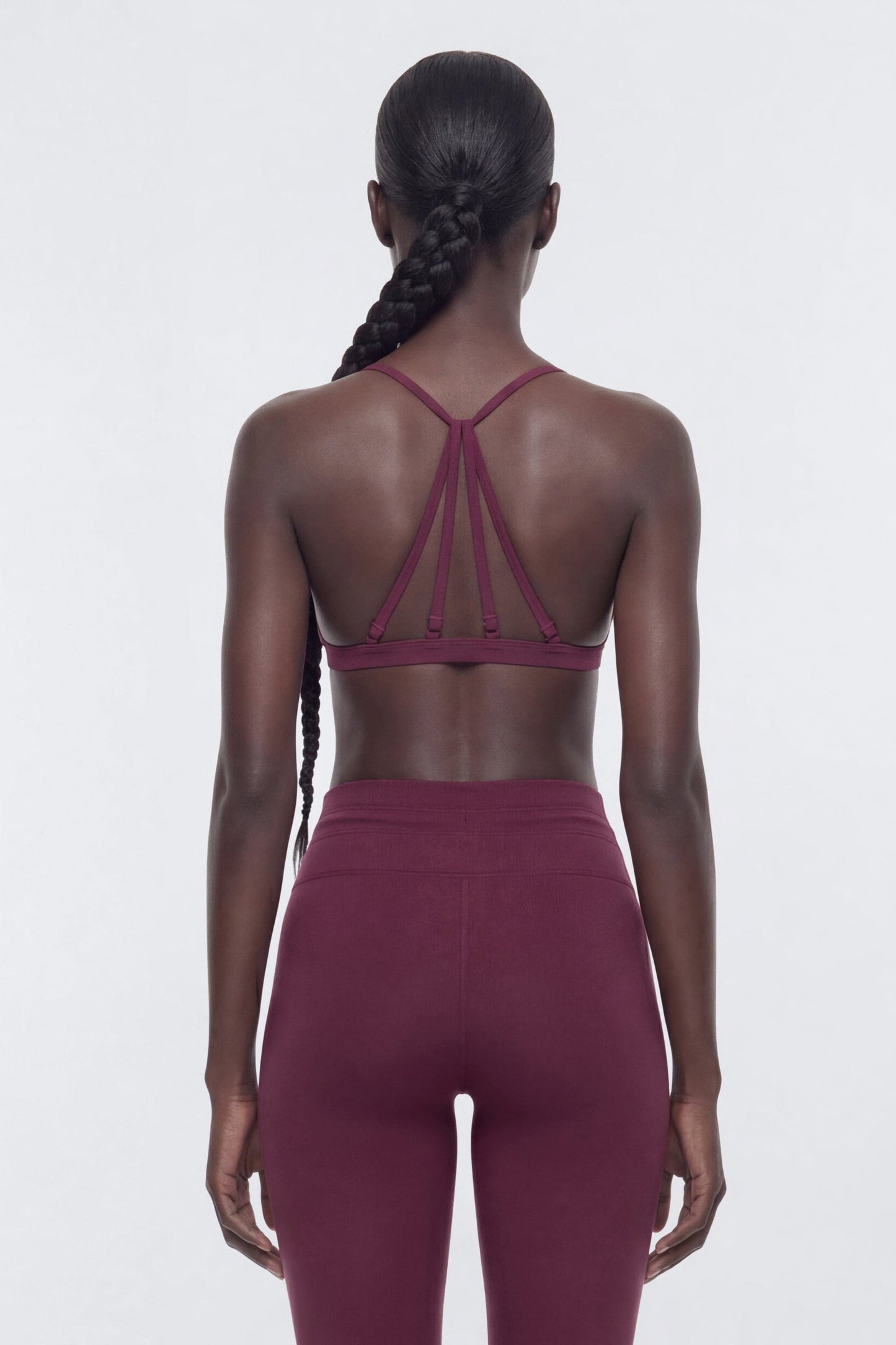 ProStretch™ Adjustable Strap Back Sports Bra - Merlot
