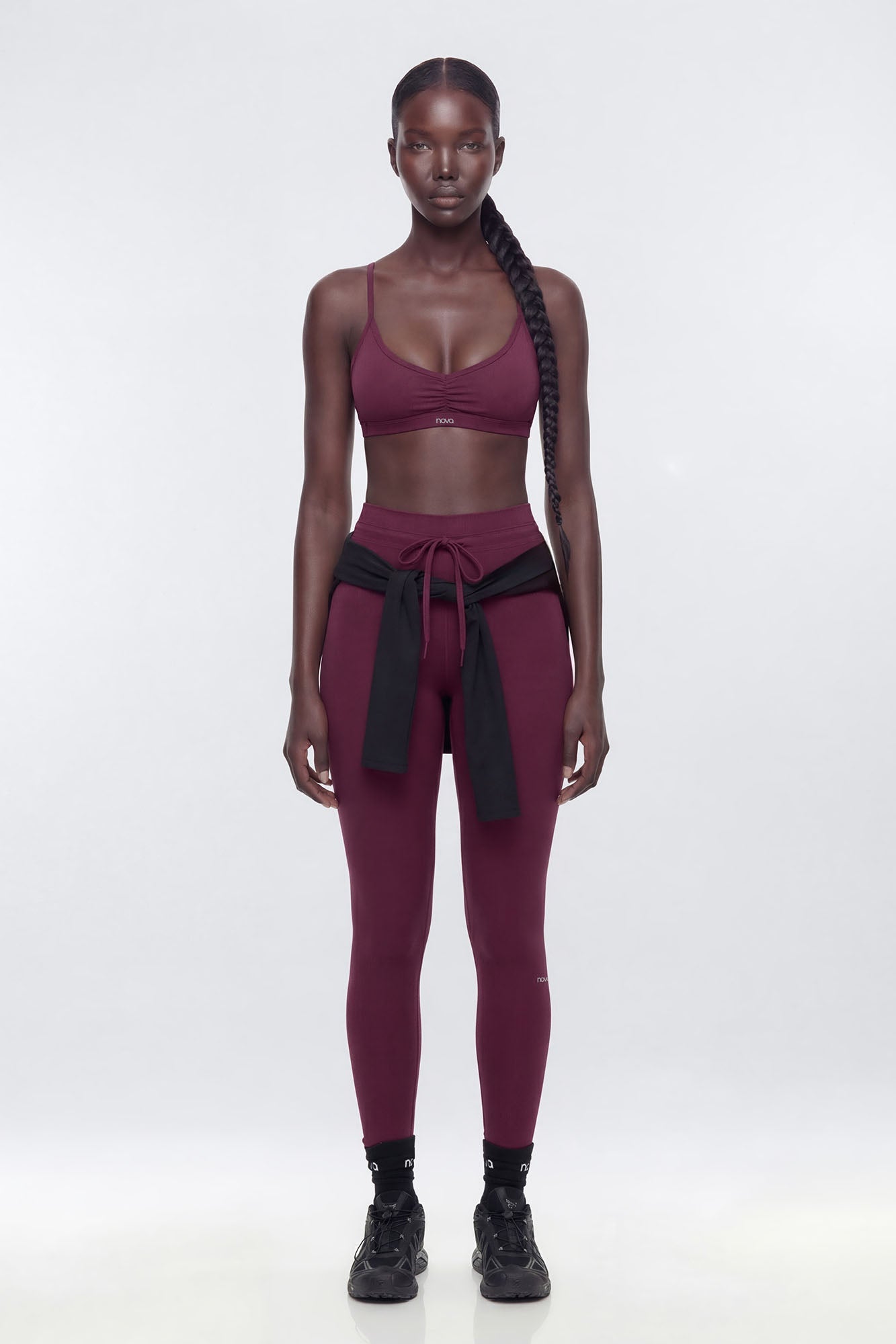 ProStretch™ Adjustable Strap Back Sports Bra - Merlot