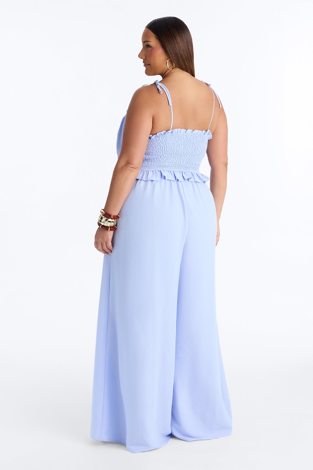 Kenya Wide Leg Pant Set - Blue