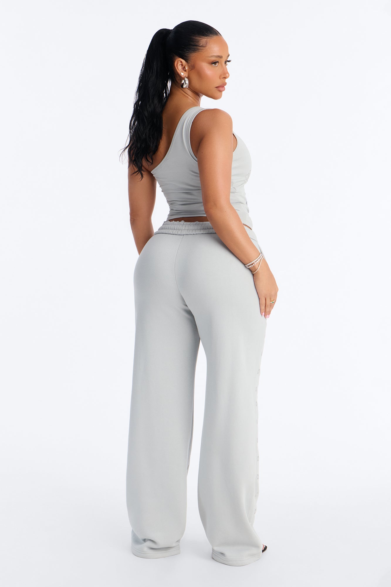 Von Dutch Rocker Wide Leg Pant - Grey