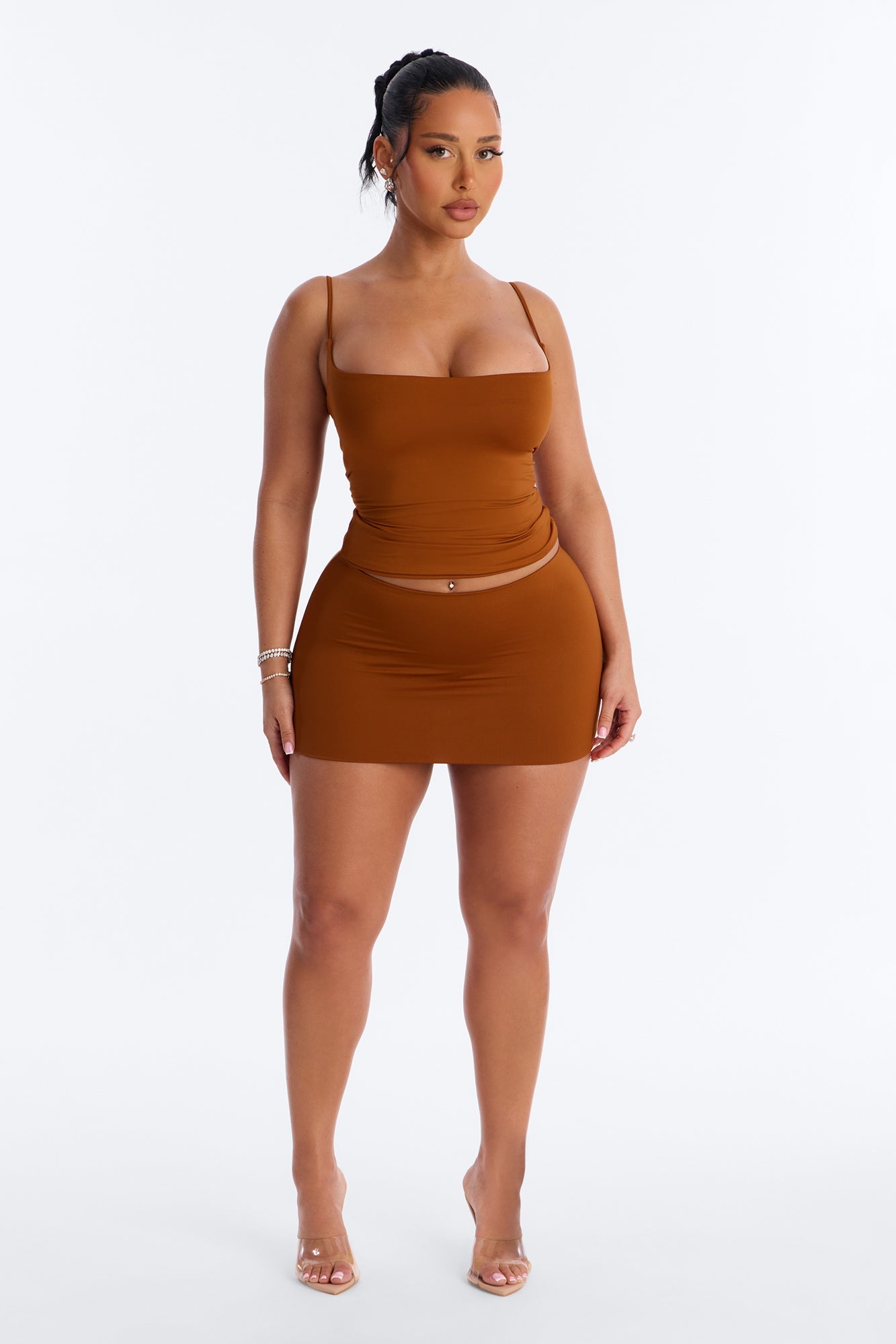 Contour Double Lined Cami Top - Copper