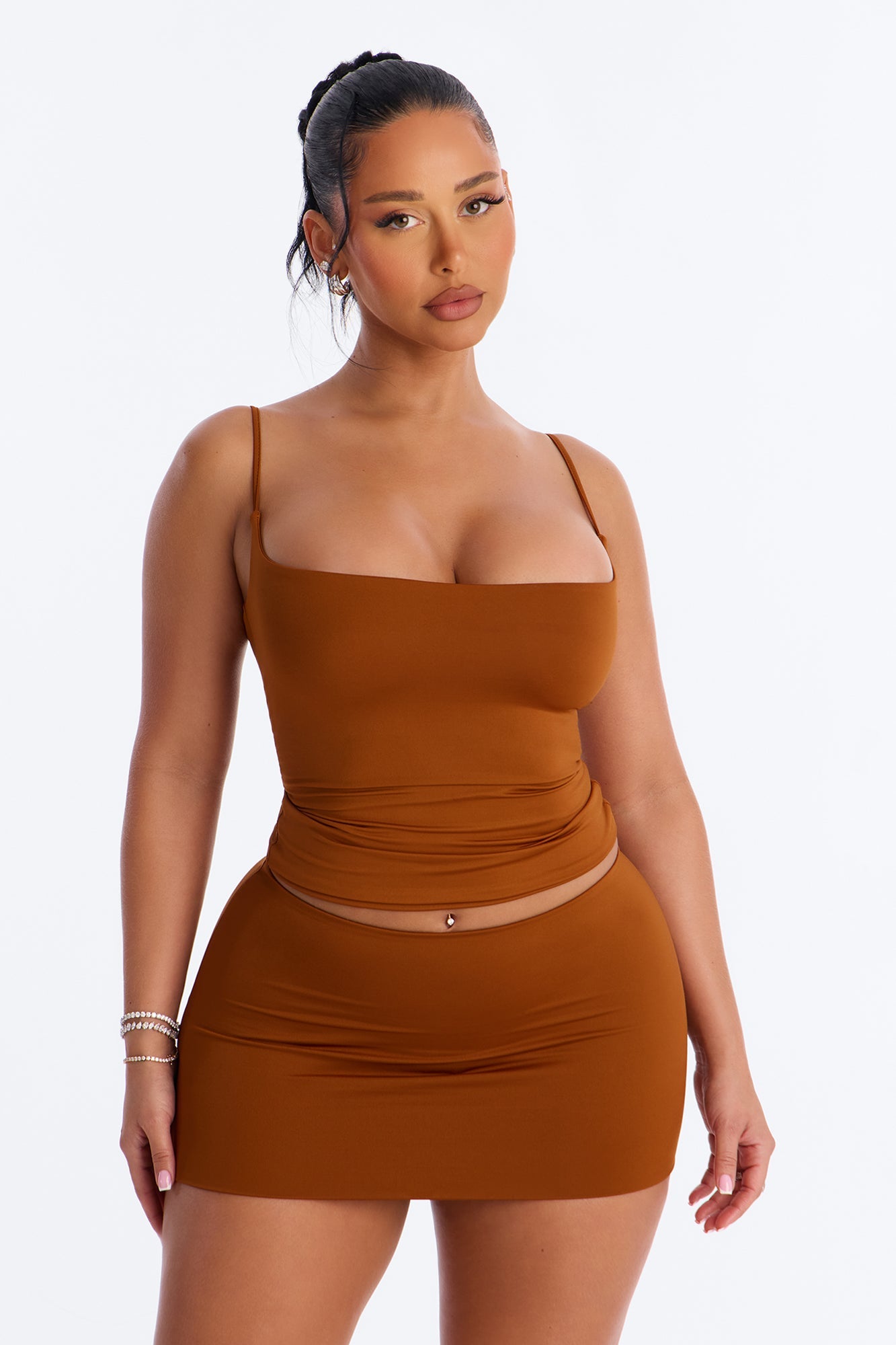 Contour Double Lined Cami Top - Copper