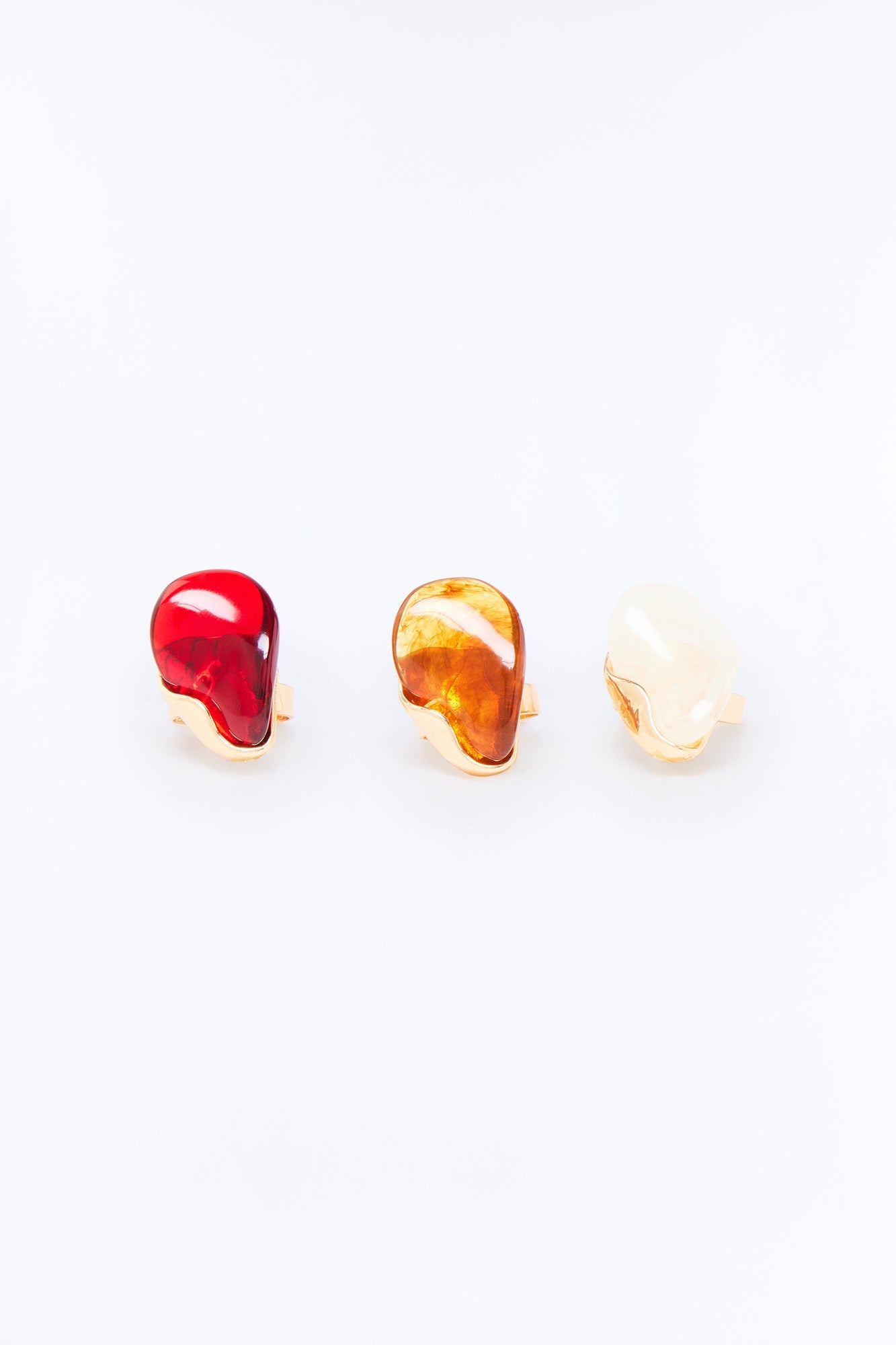 Amara Isla 3 Piece Ring Set - Multi Color