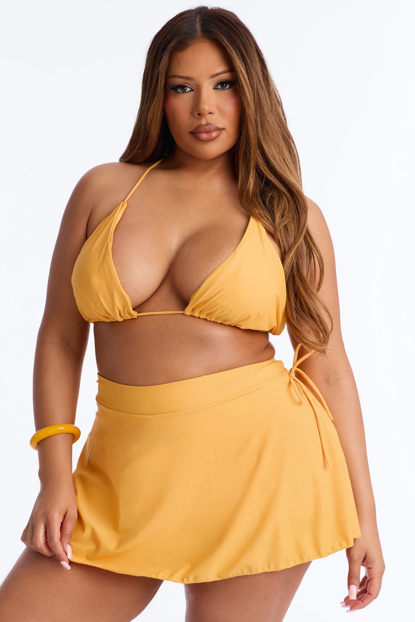 Heat Winds Skort 2 Piece Bikini - Yellow