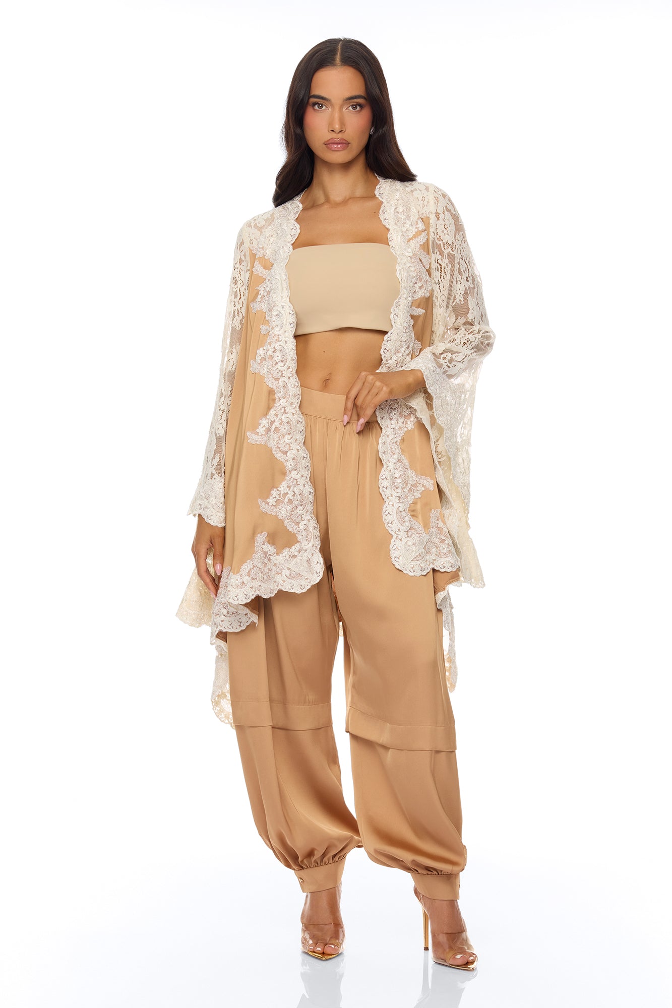 Cathryn Satin Balloon Pant - Gold