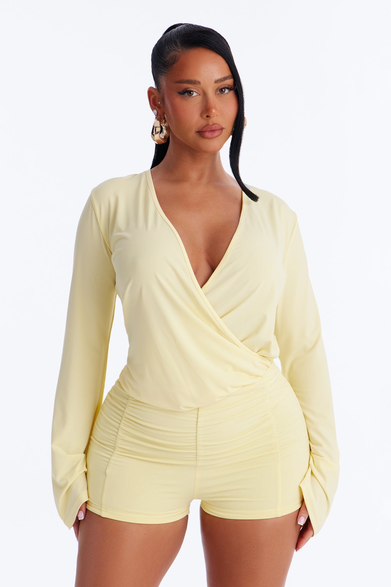 Nora Micro Short Romper - Yellow
