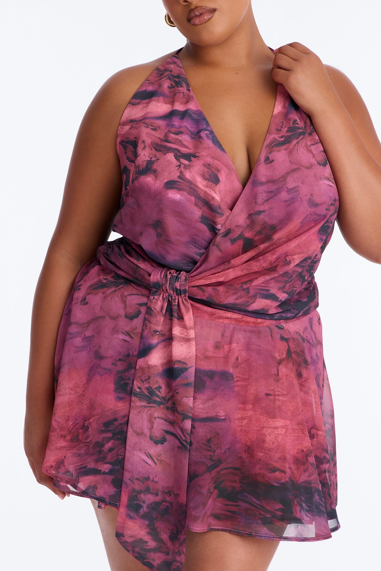 Tamara Chiffon Flowy Micro Romper - Purple