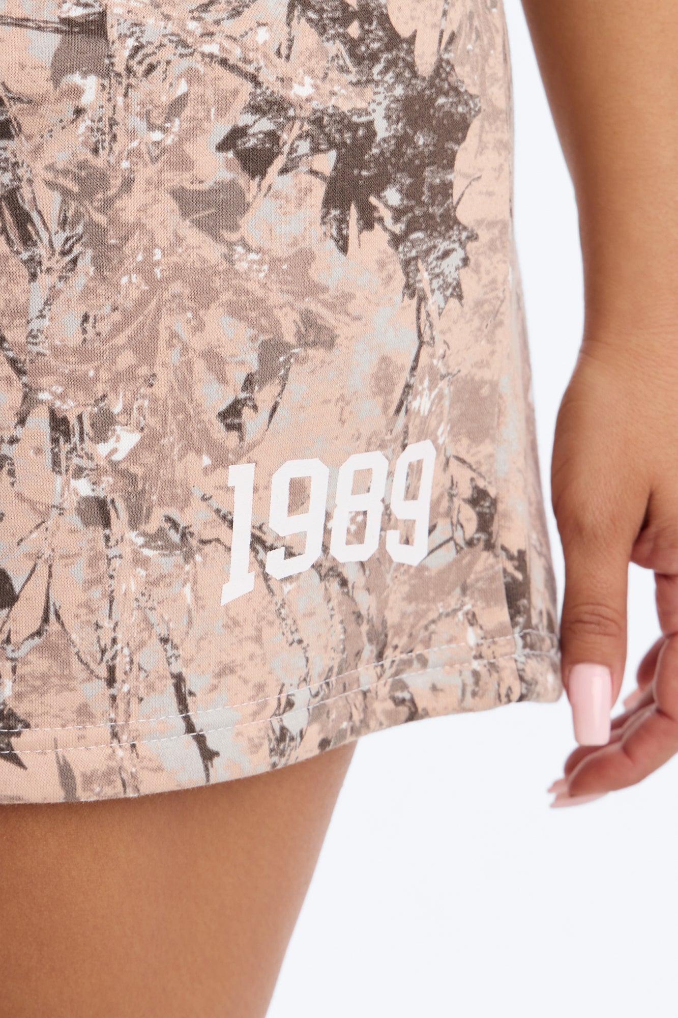 1989' Camo Fleece Short Set - Taupe/combo