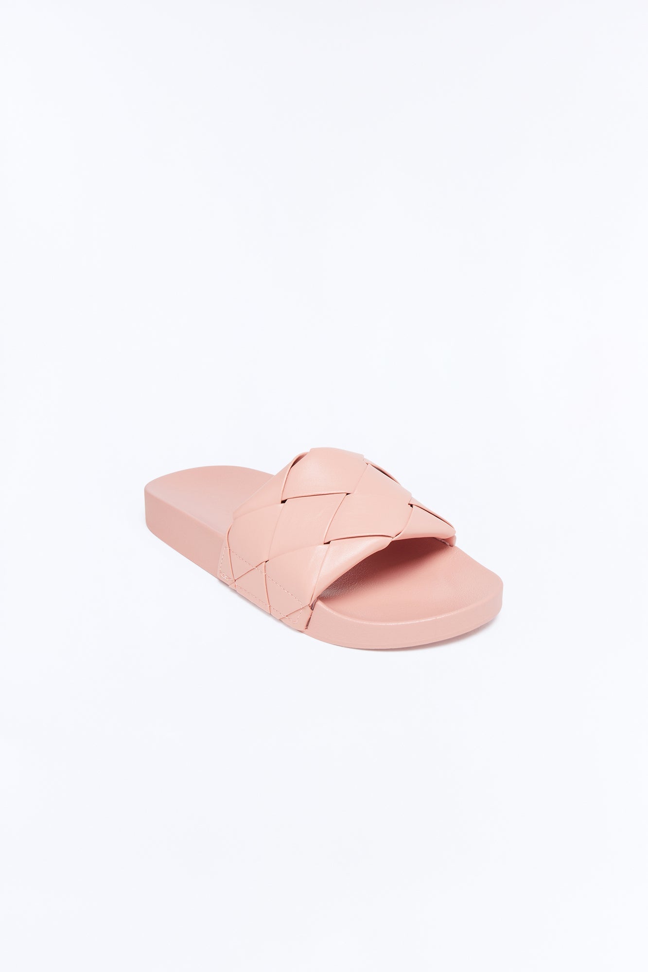 Caera Woven Strap Slides - Blush
