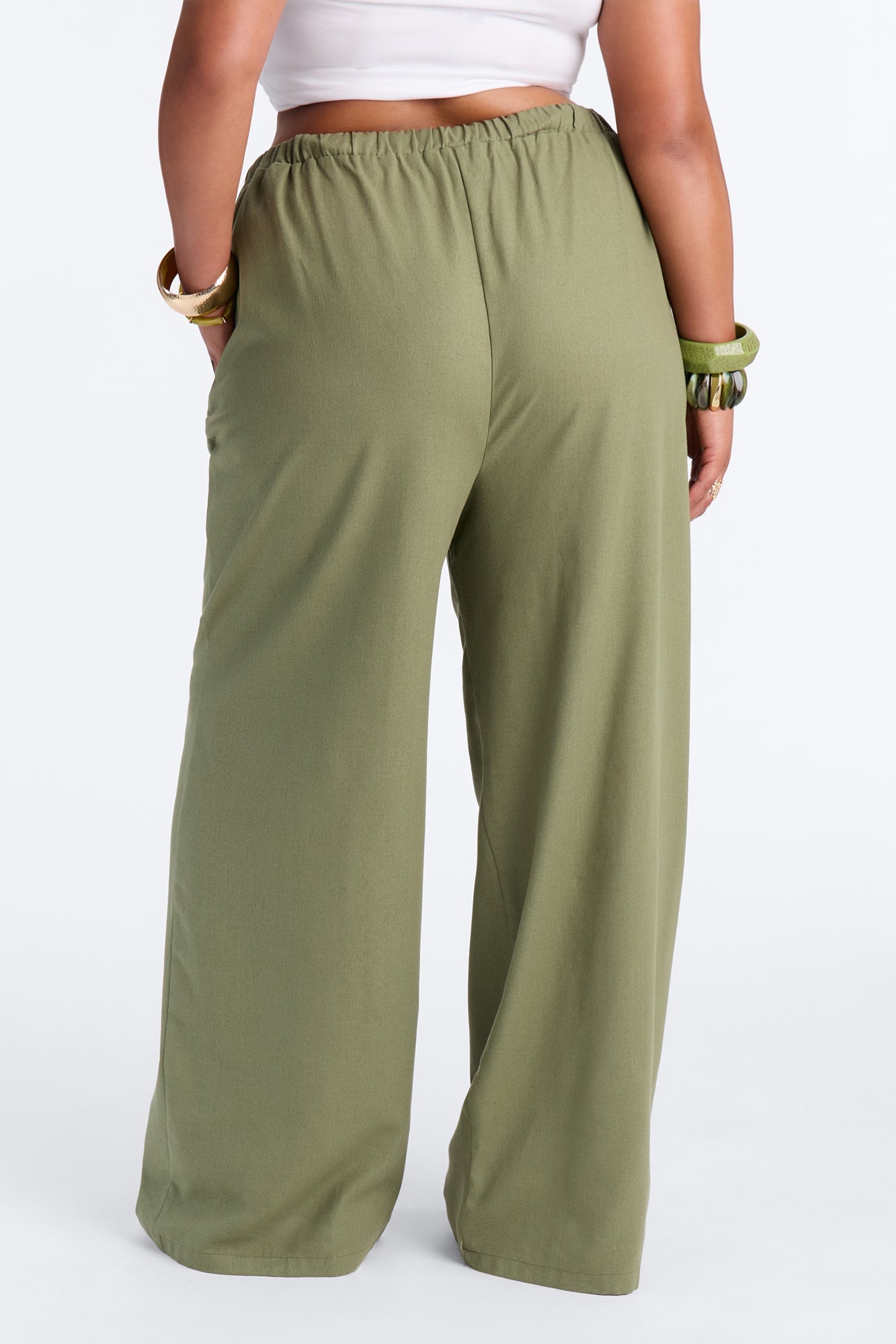 Beach Walks Linen Pant - Olive