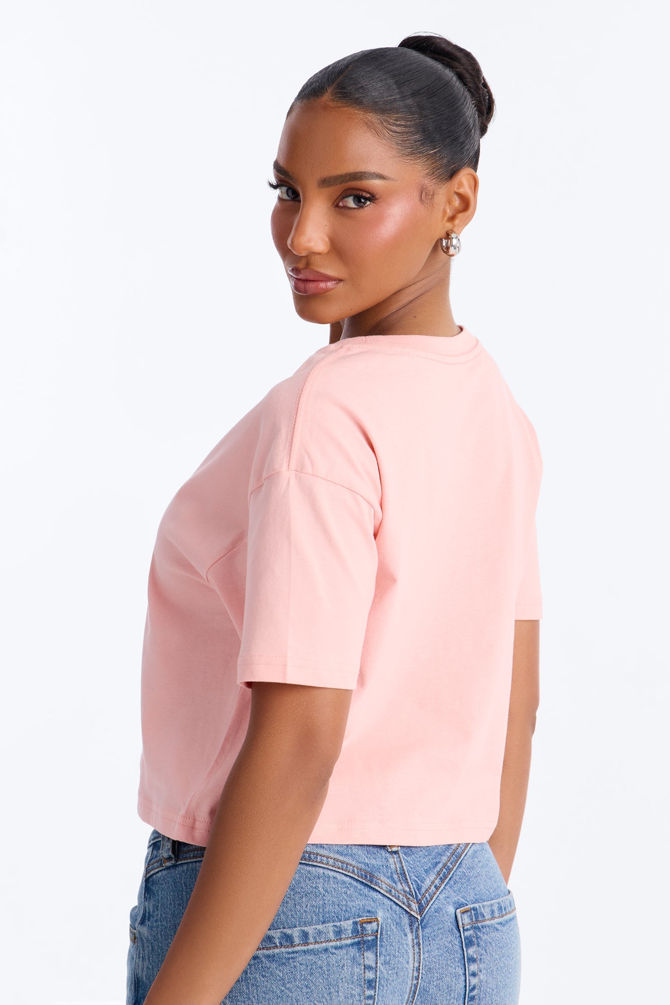 Simple And Modern Cropped Tee - Rosette