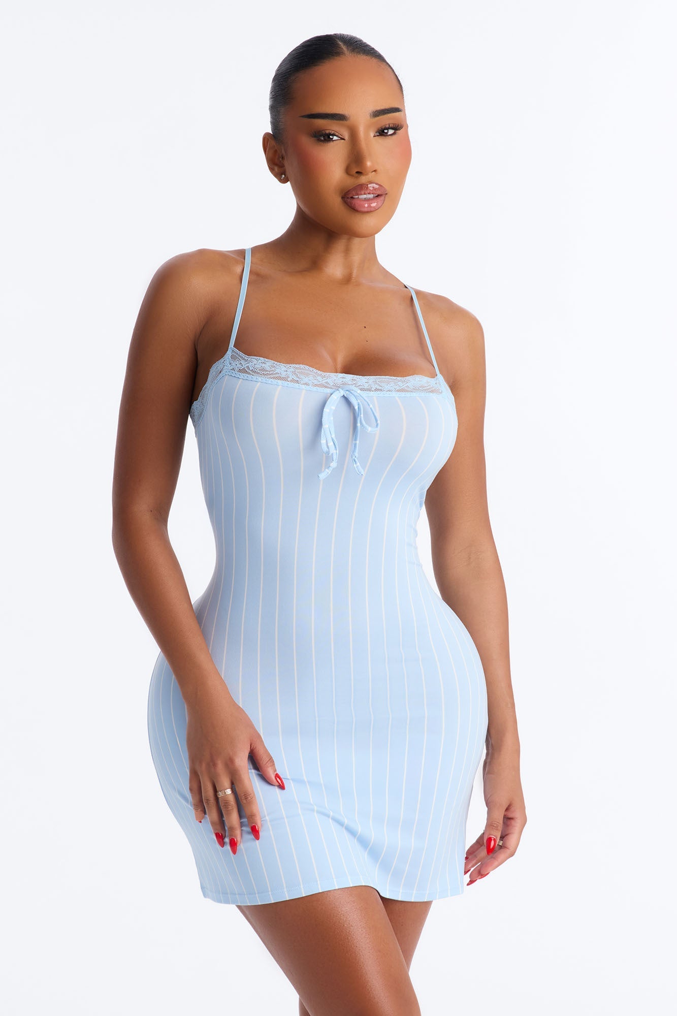 Stay The Night Sleep Dress - Blue/combo