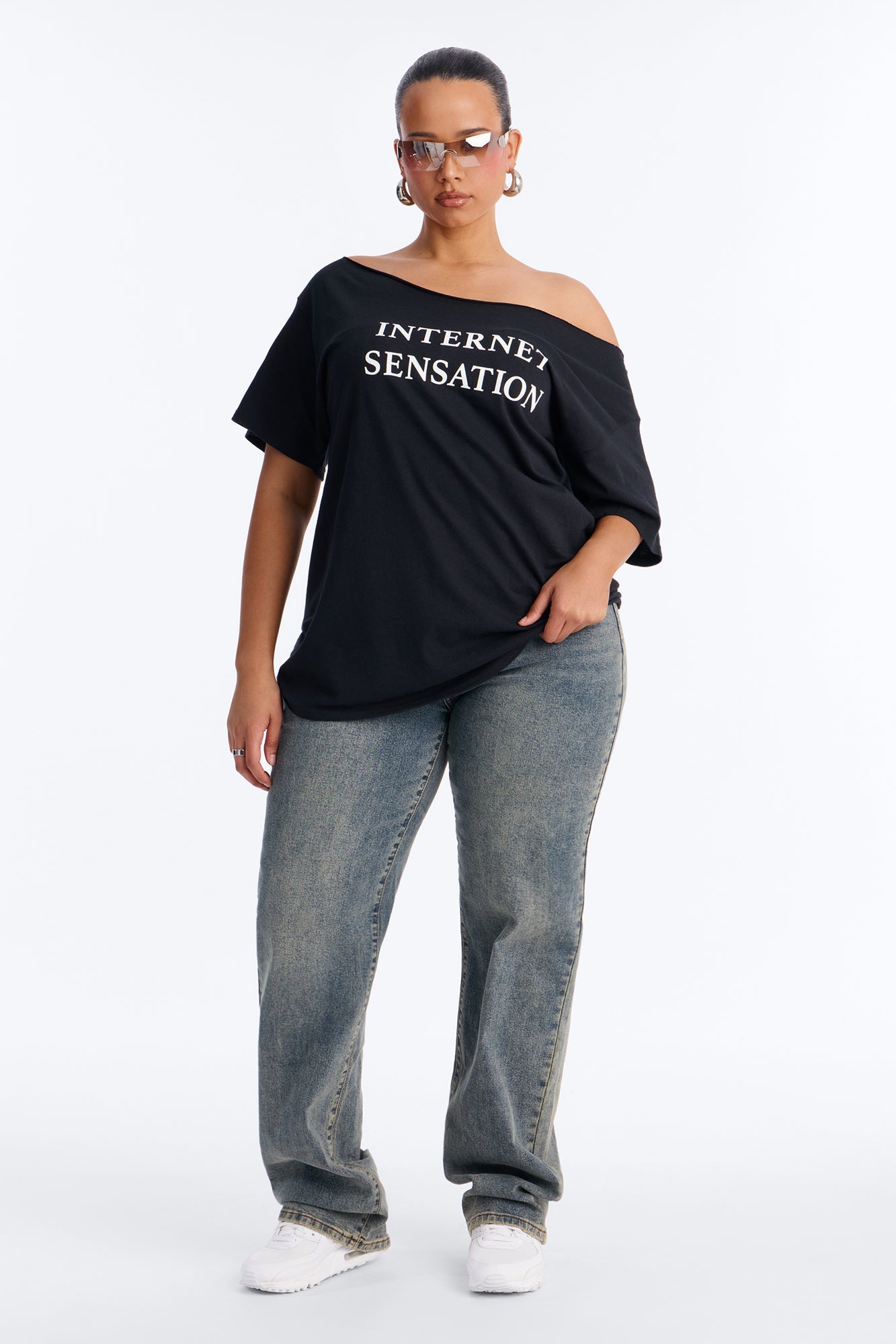 Internet Sensation Off Shoulder Top - Black