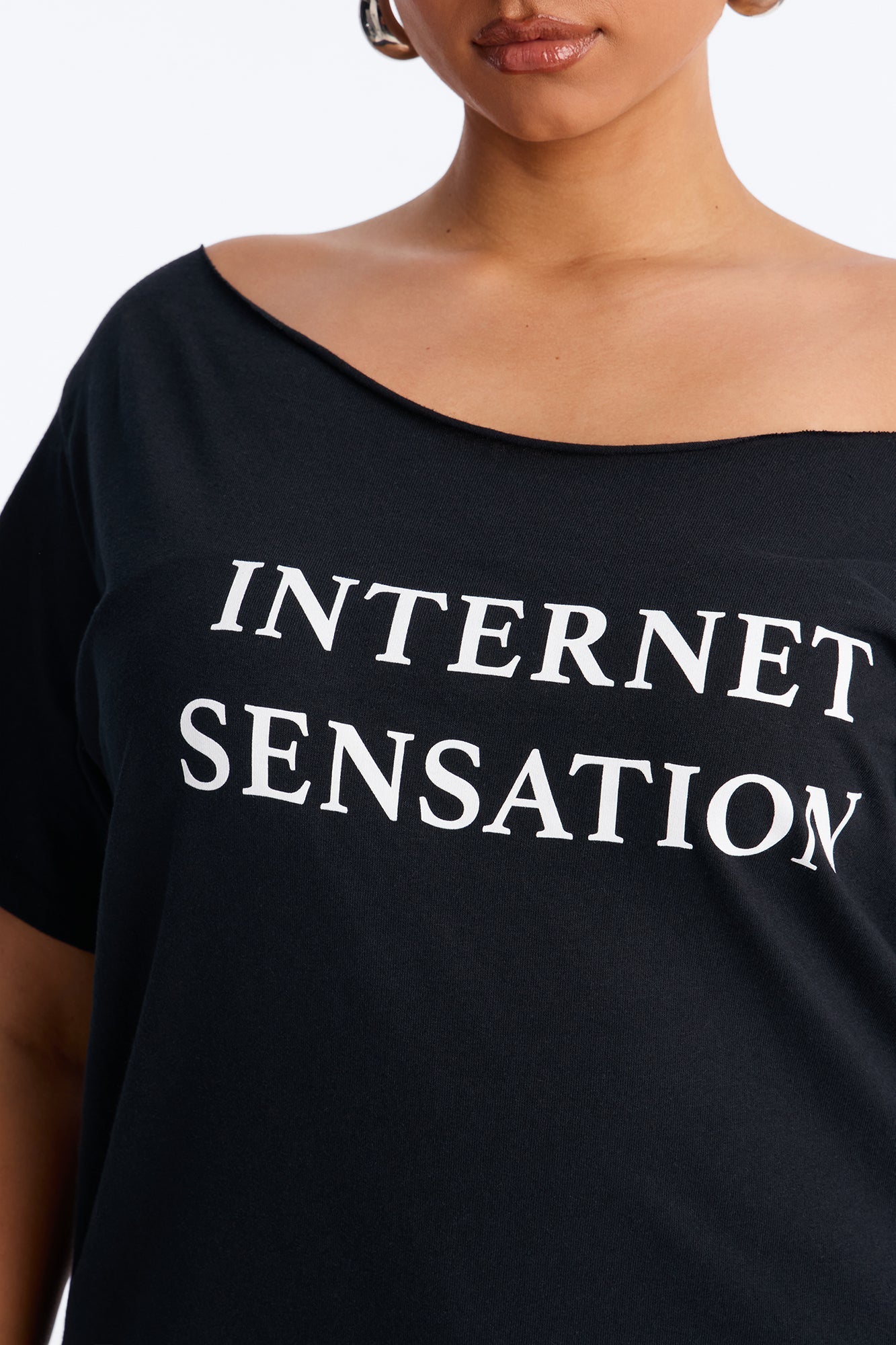 Internet Sensation Off Shoulder Top - Black