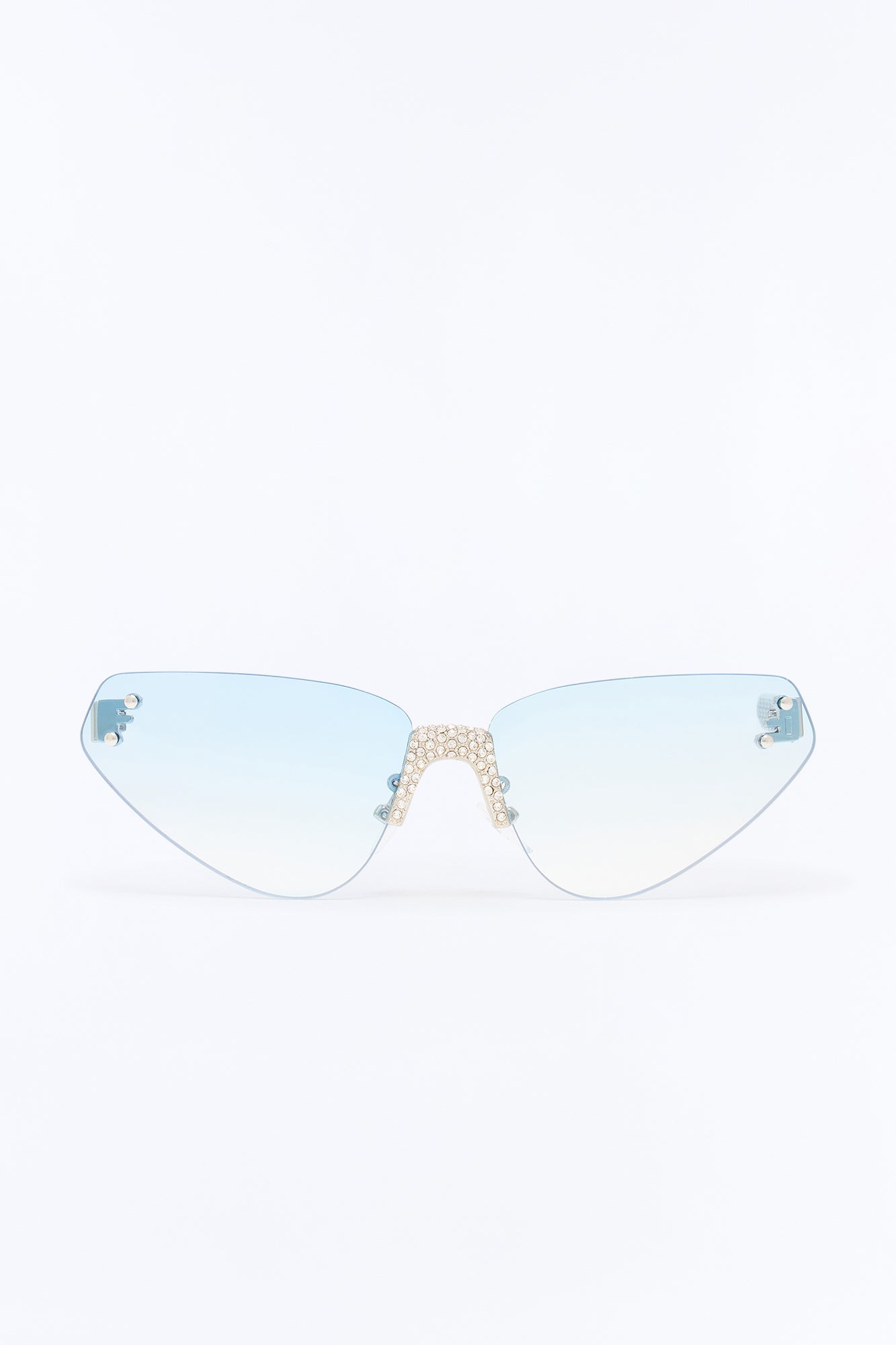 Crystal Clear Skye Sunglasses - Silver/Blue