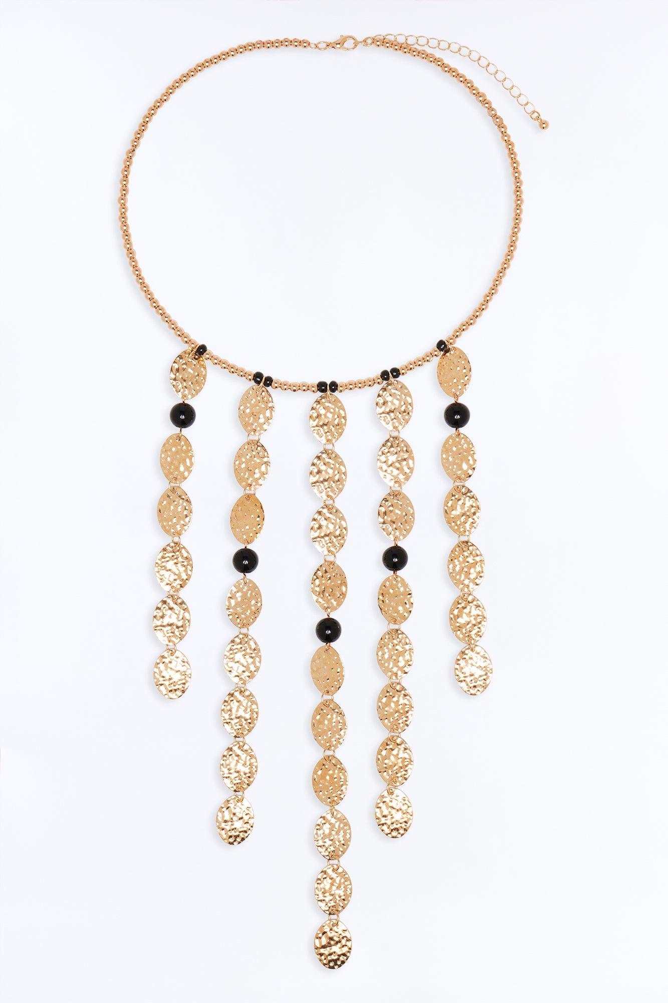 Endless Waves Necklace - Gold/Black
