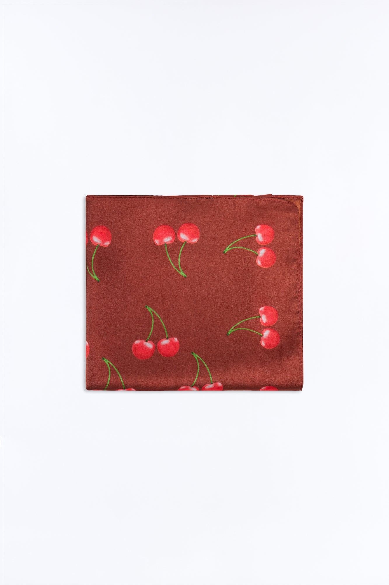 Cherry Season Satin Head Wrap - Burgundy