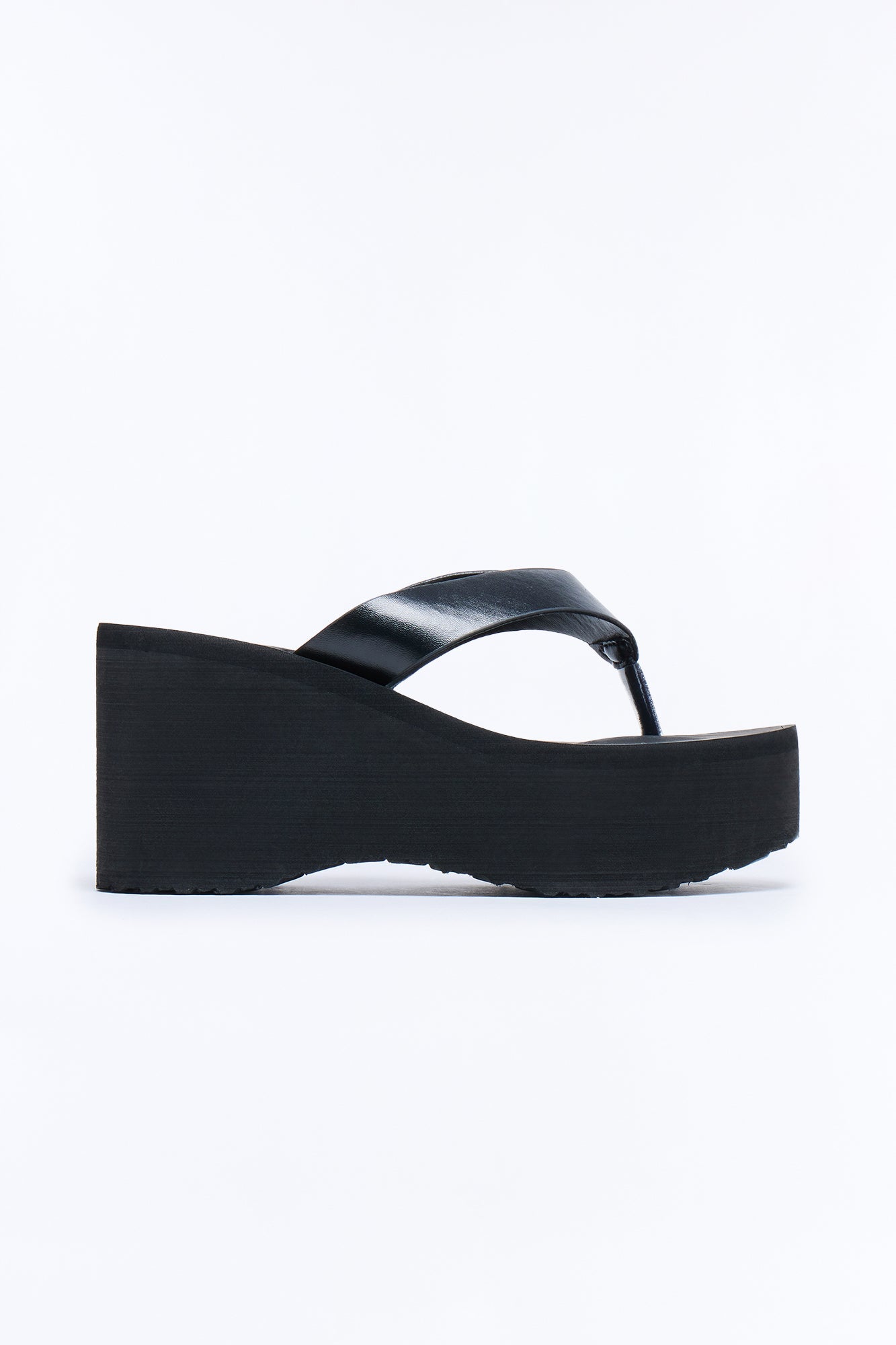 Poolside Thong Wedges - Black