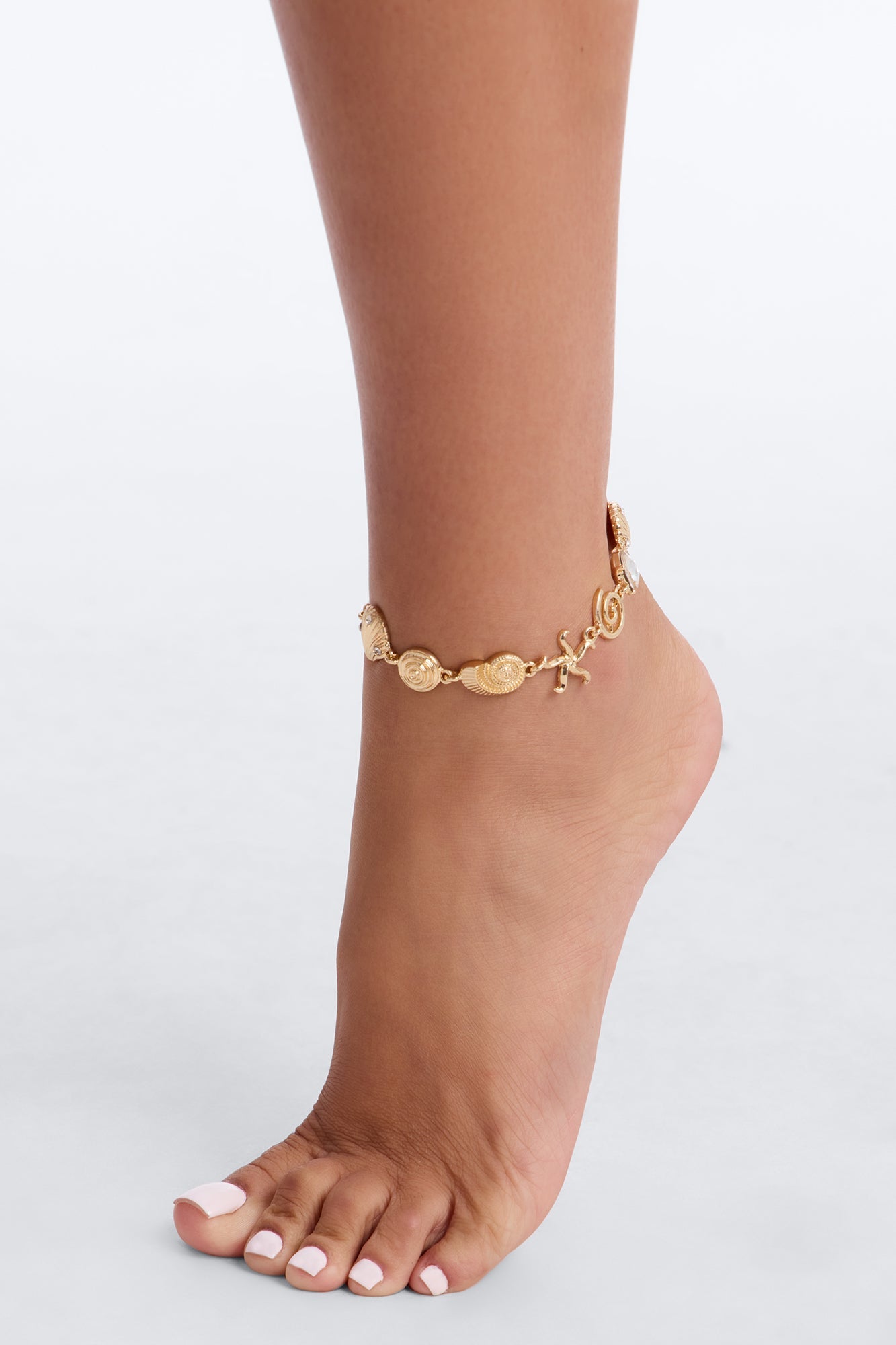 Tropicoast Seashell Anklet - Gold